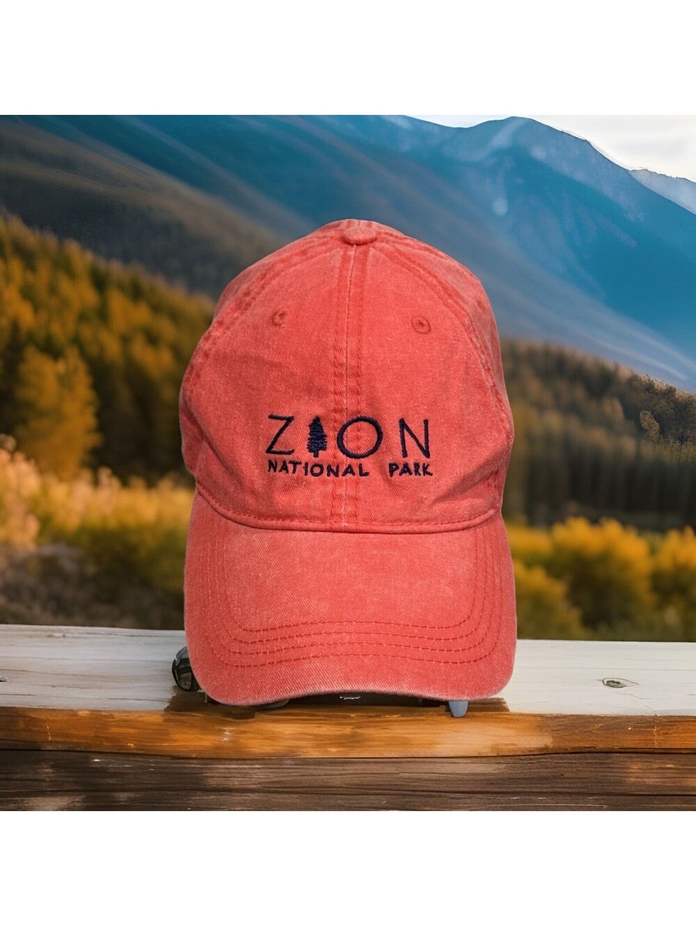 Zion National Park Red Sandstone Cliffs Canyons Virginia River Baseball Cap